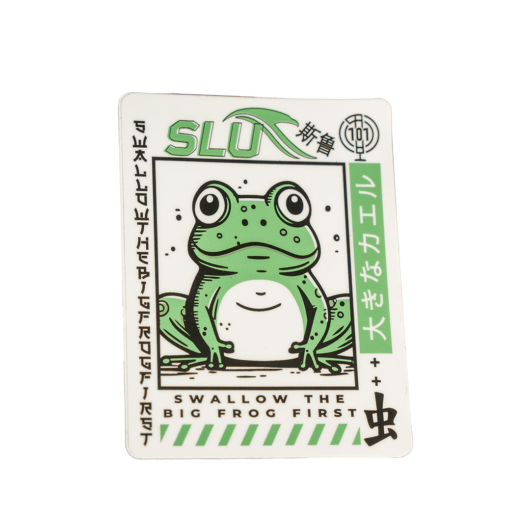 Swallow The Big Frog First Sticker