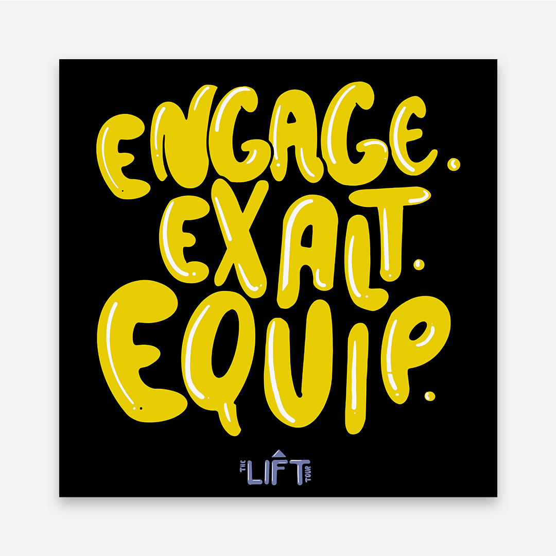 ENGAGE, EXALT, EQUIP Bubble Sticker